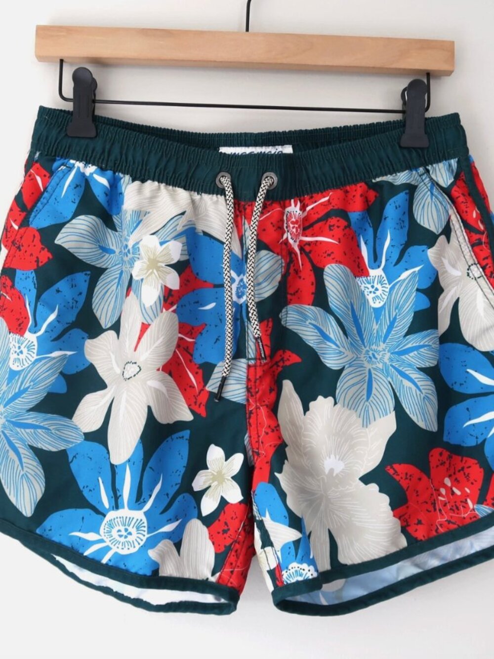 Maamgic Swim Trunks S Tropical Floral Shorts Mesh Lined Beach Summer Vacation